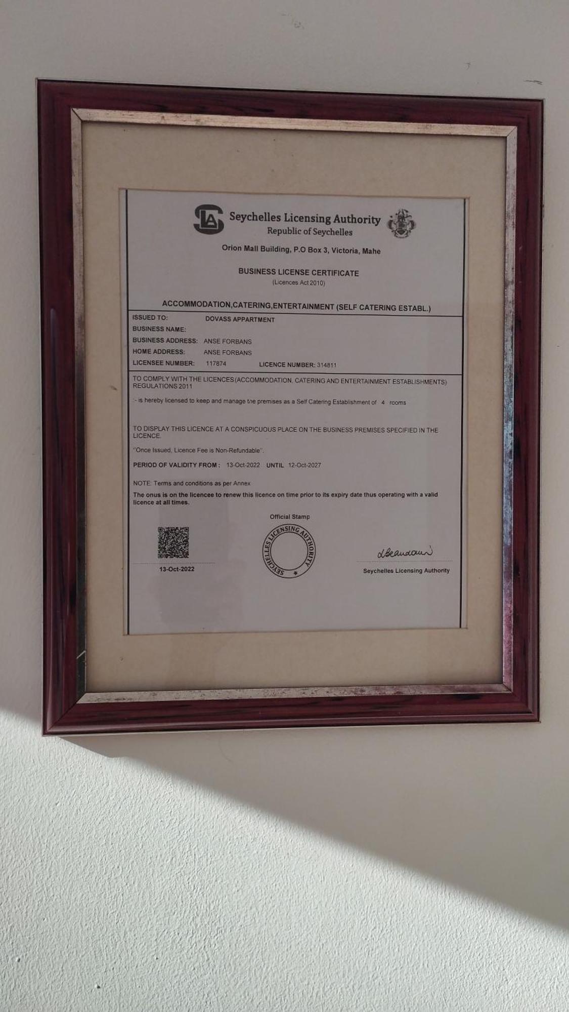 Dovass Self Catering Apartments Takamaka Eksteriør billede
